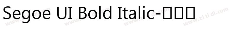 Segoe UI Bold Italic字体转换